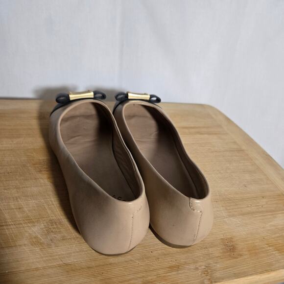 Marc Jacobs Ballet Flats Preppy Bow Black Tan 36 5.5 6 Classic Capsule Leather - Picture 6 of 8